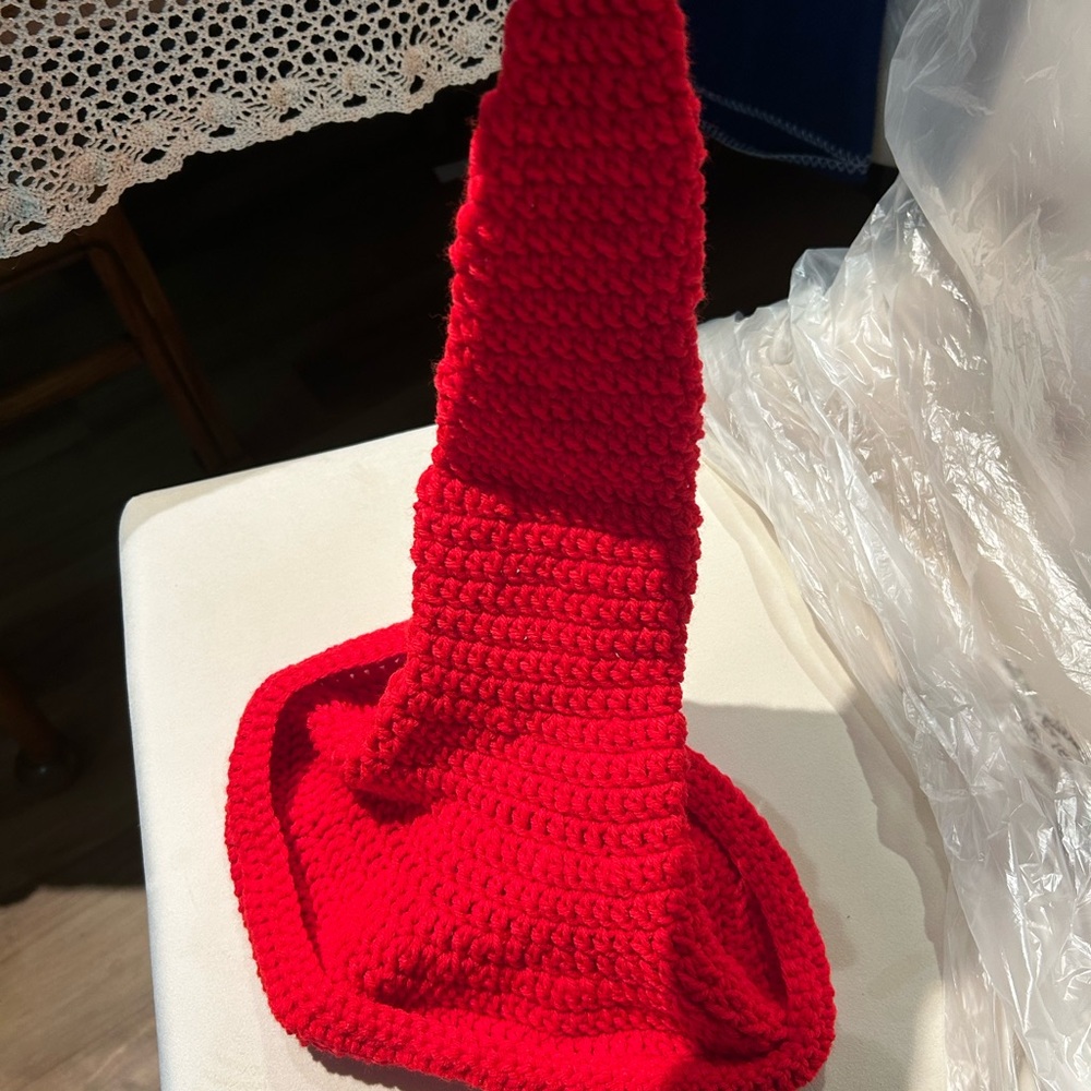 Vibrant Red Kids' Crochet Hat